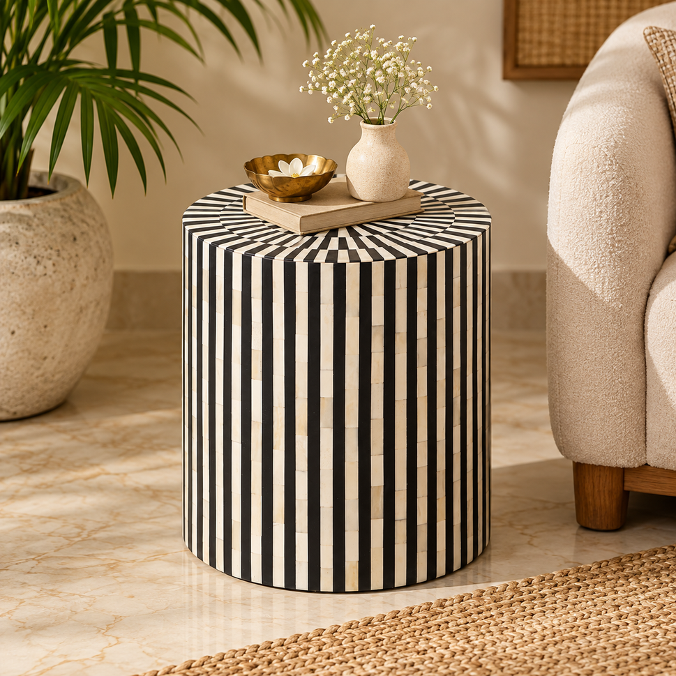 Mike Bone Inlay Stool