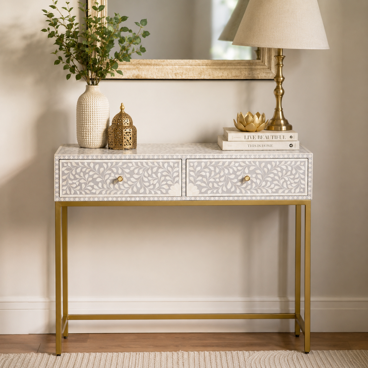 Kyoko Bone Inlay Console Table