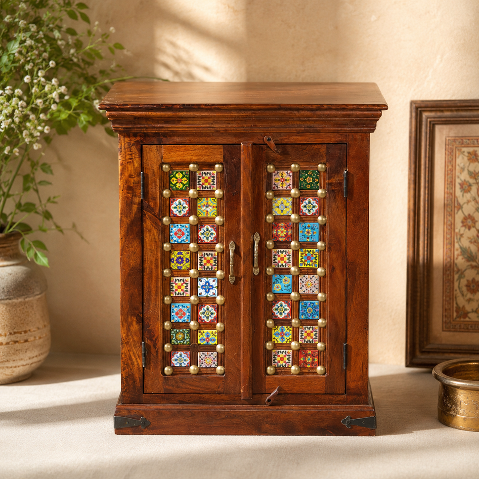 Elena Hand Carved Cabinet