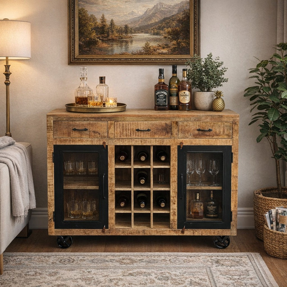 Samantha Wooden Bar Cabinet