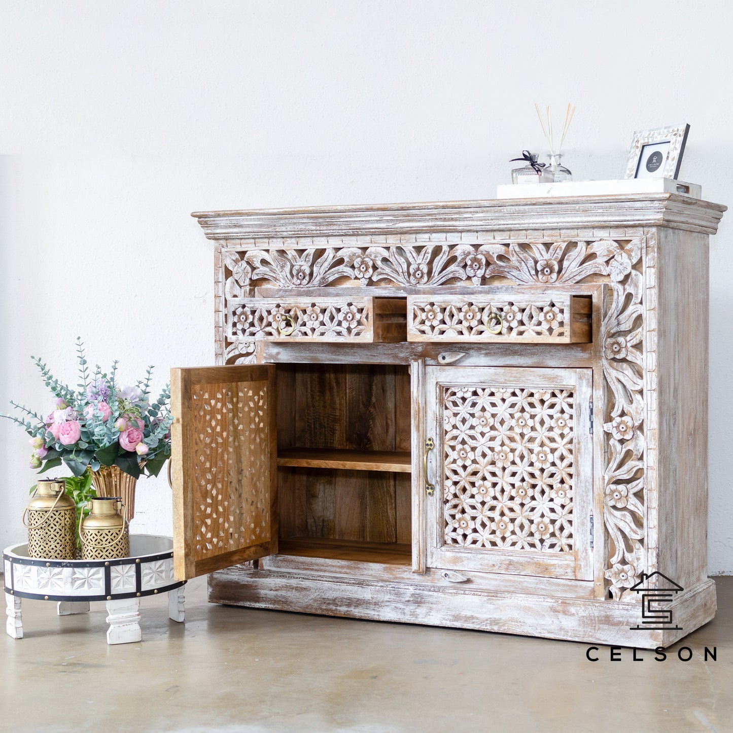 Biba Carved Wooden Cabinet