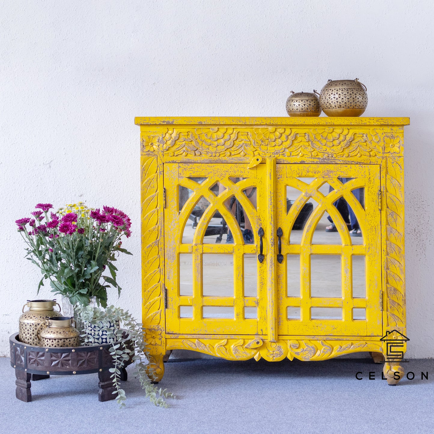 Becker Carved Wooden Chest