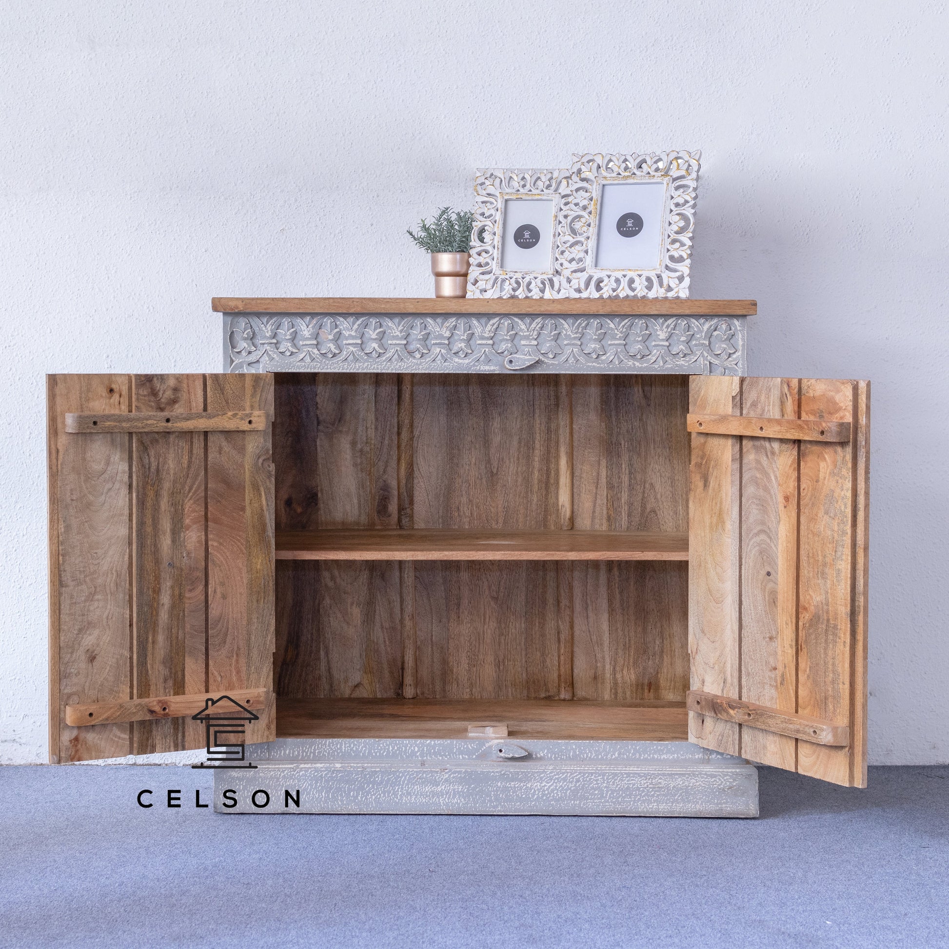 Paanki Carved Wooden Cabinet