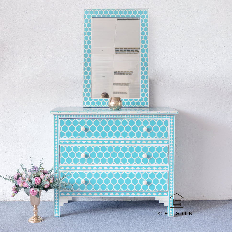 Patric Bone Inlay Chest with Mirror