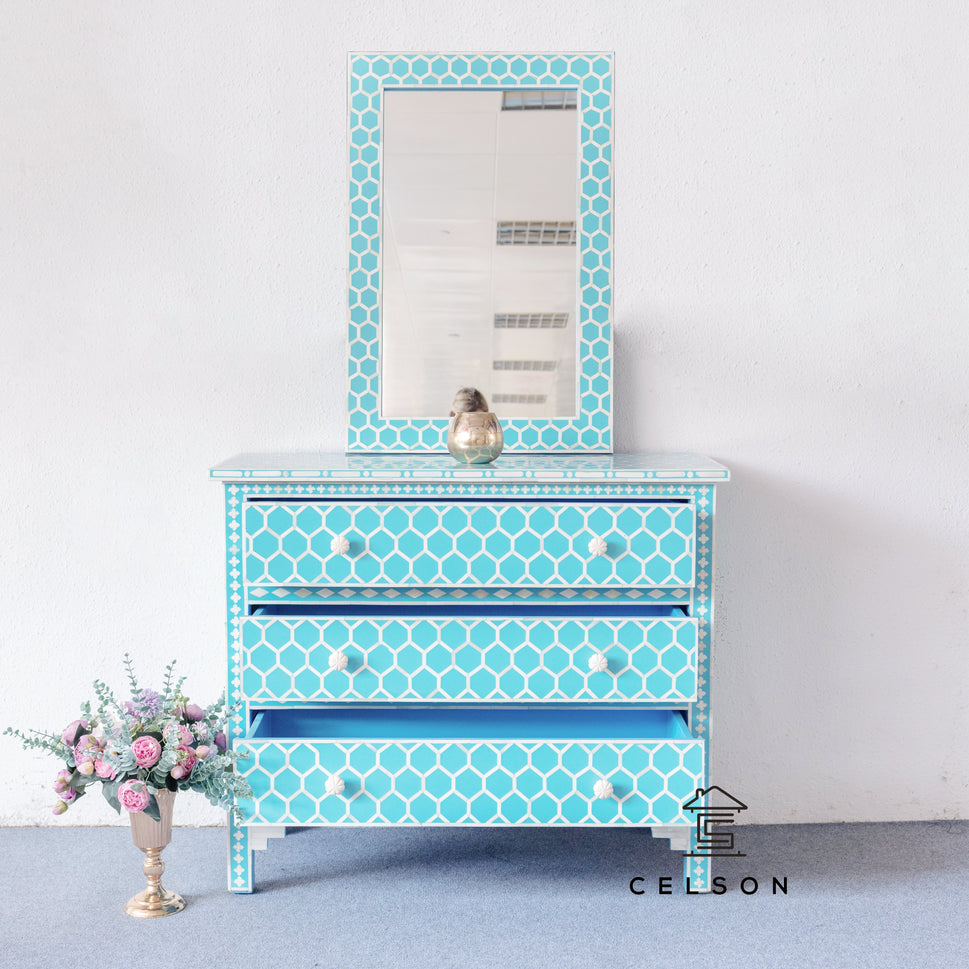 Patric Bone Inlay Chest with Mirror