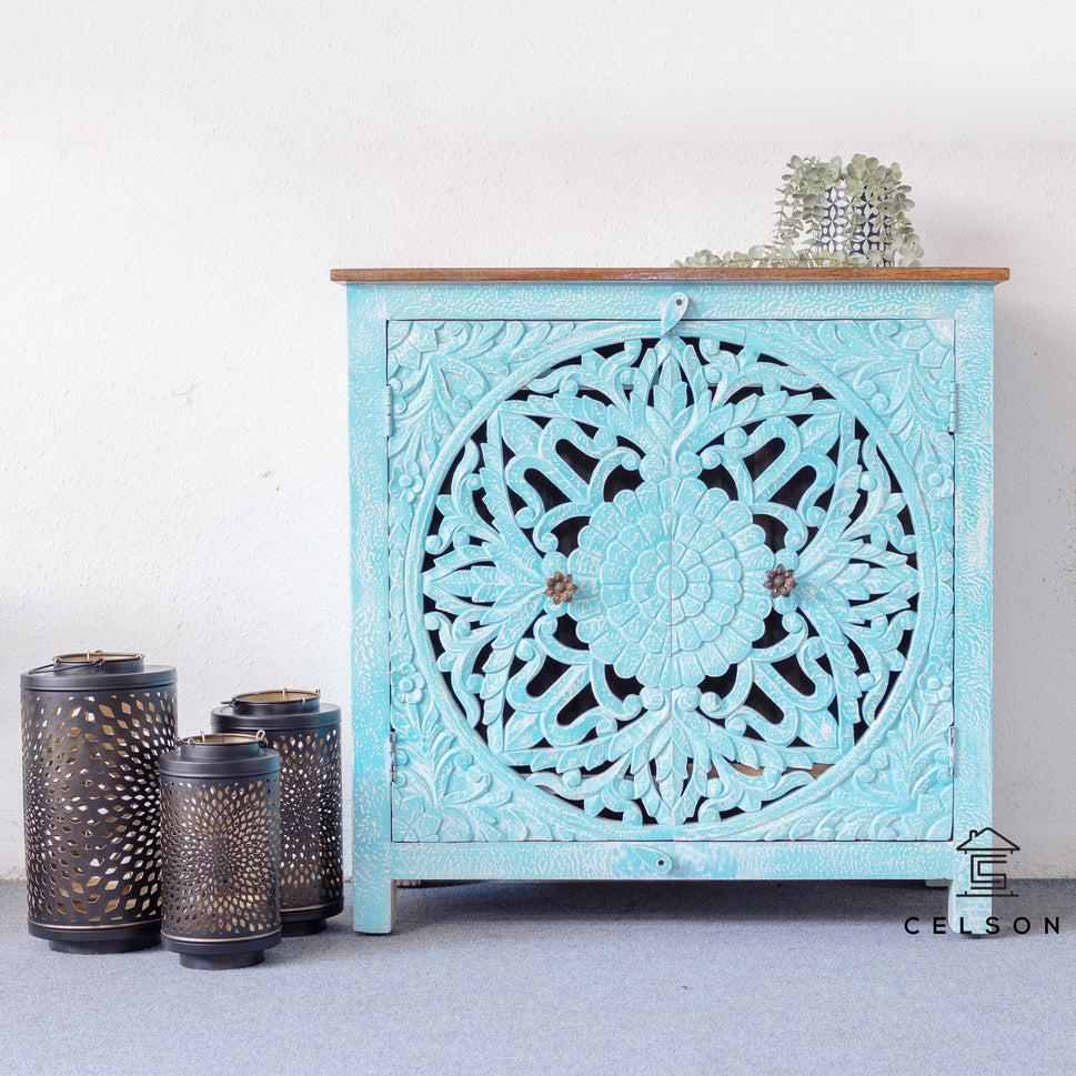 Luke Carved Wooden Cabinet