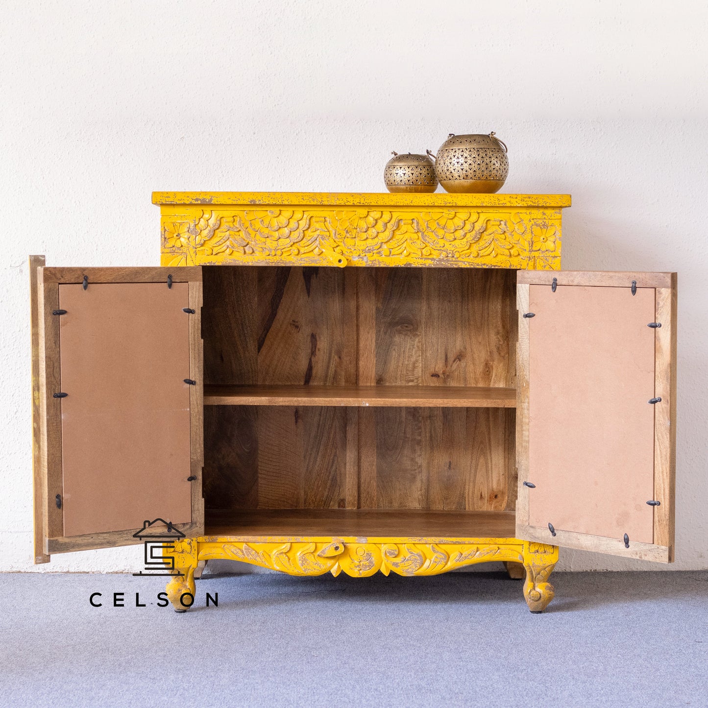 Becker Carved Wooden Chest