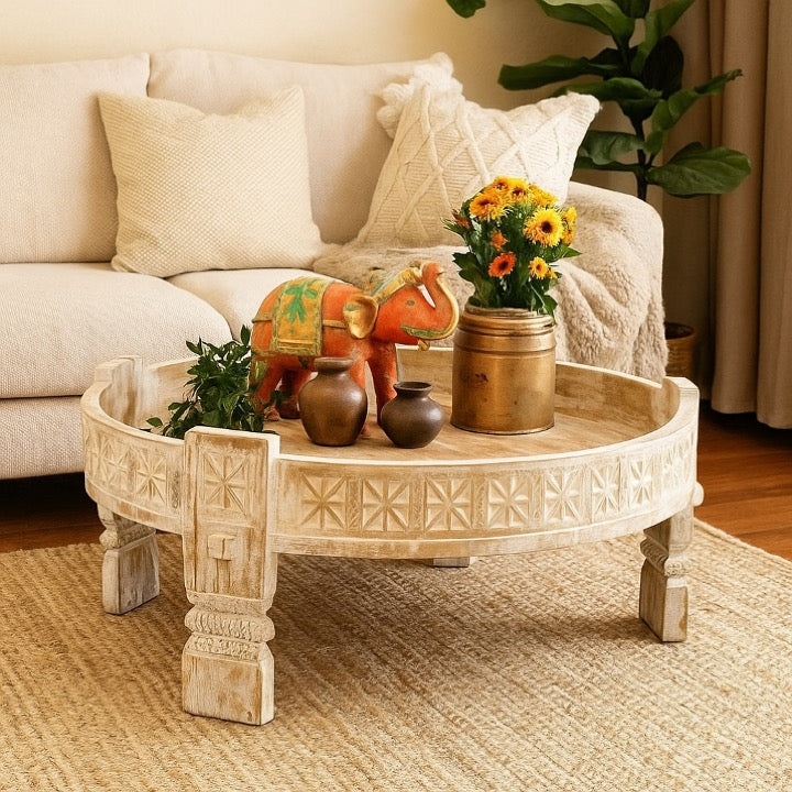 Sally Carved Chakki Table