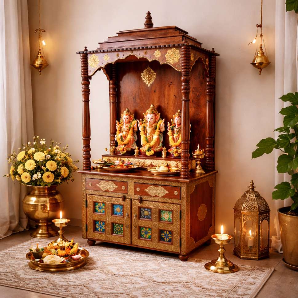 Gaura Hand Carved Altar