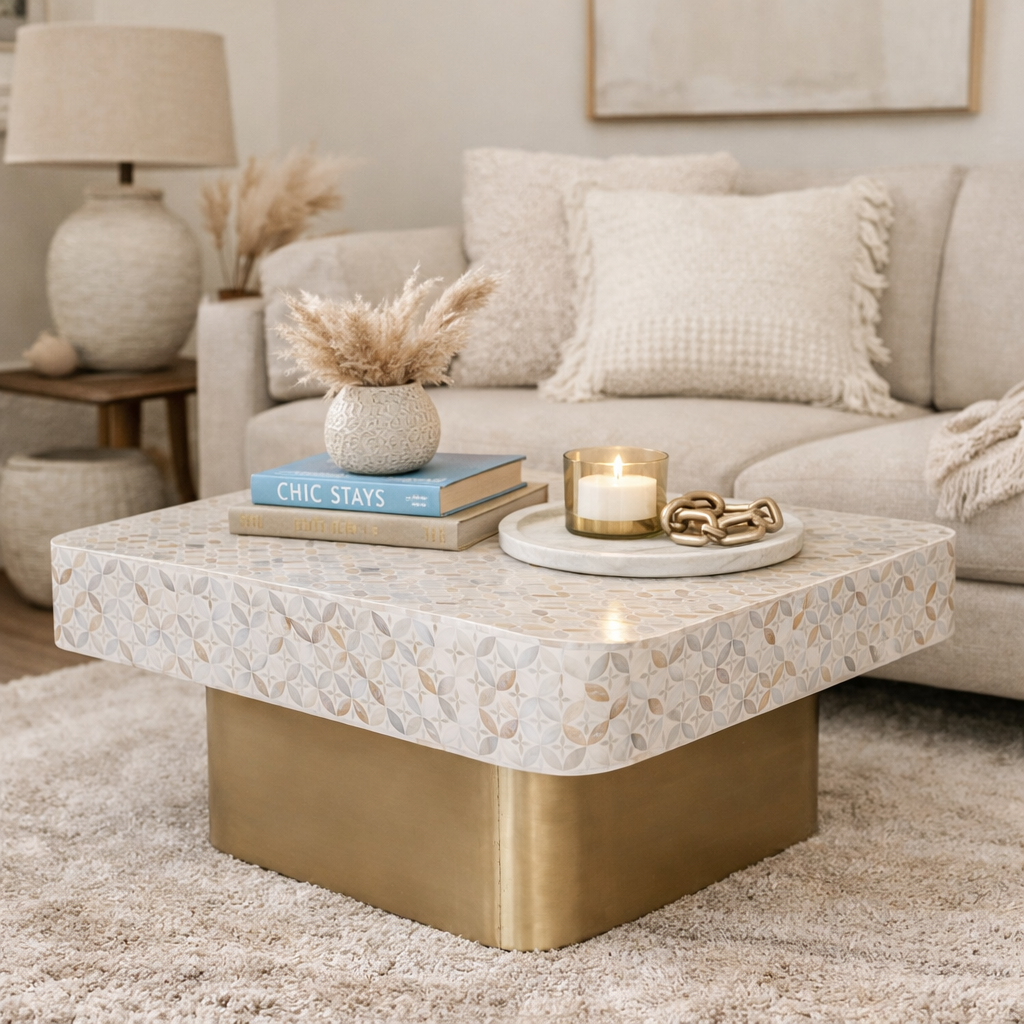 Madison Mother of Pearl Inlay Coffee Table