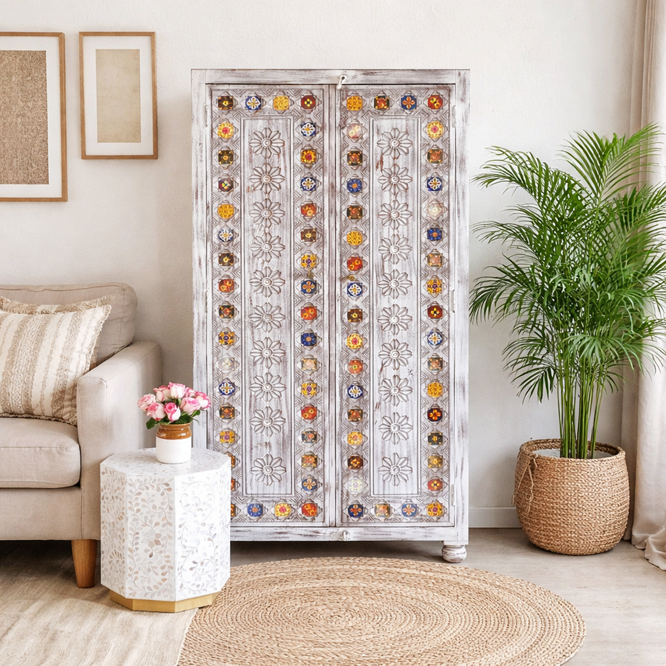 Savy Hand Carved Almirah