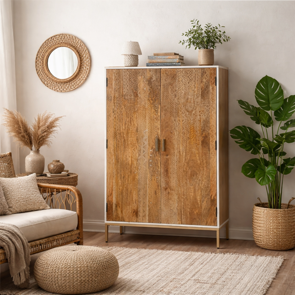 Amelia Wooden Almirah