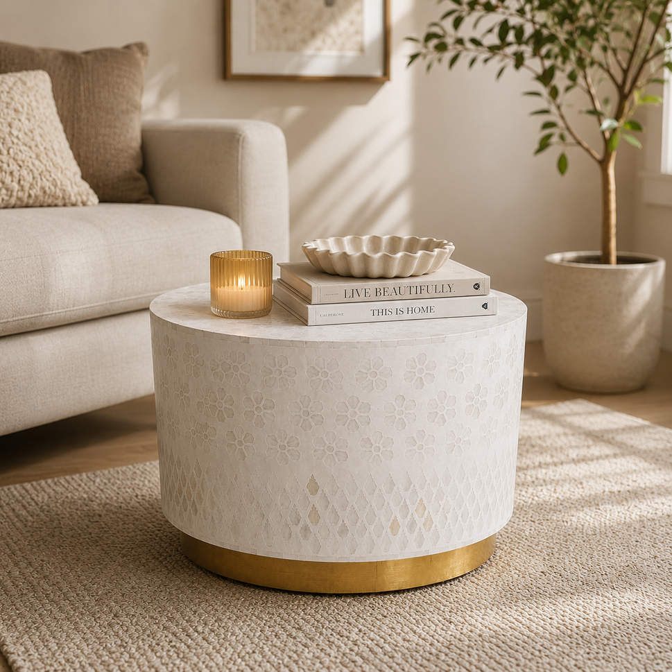 Joy Mother of Pearl Inlay Coffee Table