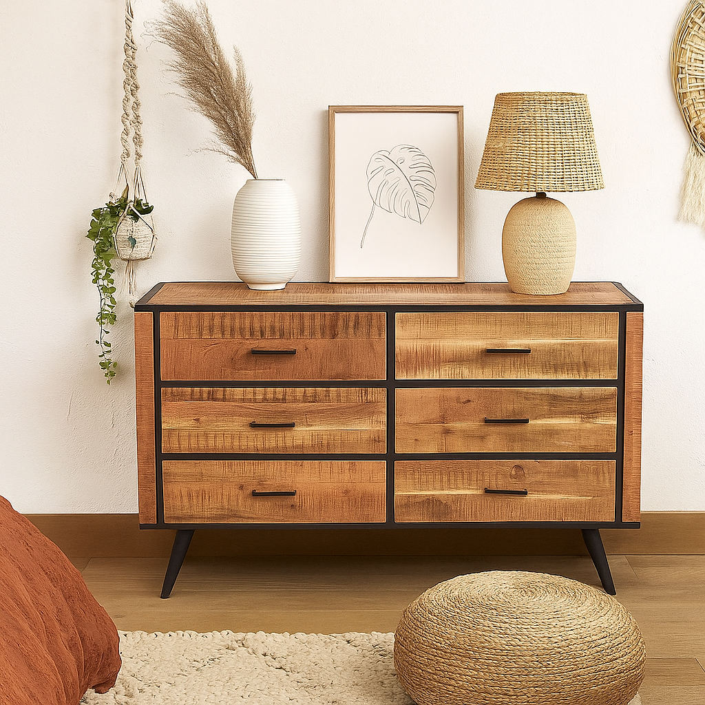 Keith Hand Carved Wooden Chest
