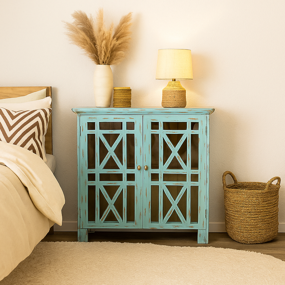 Jonah Carved Wooden Chest