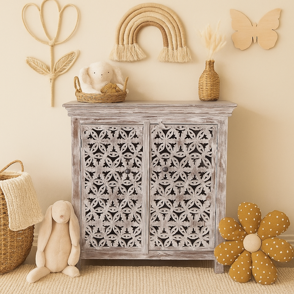 Jorg Carved  Wooden Chest