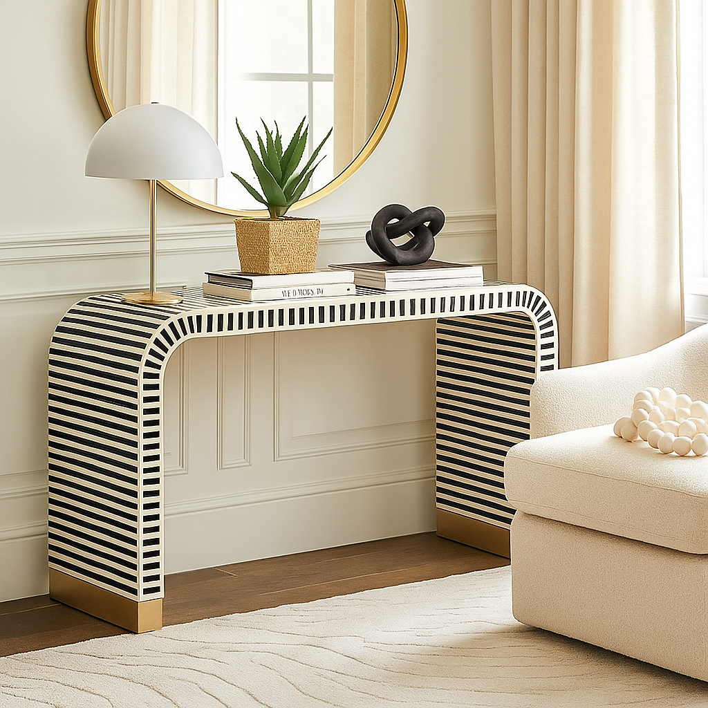 Mehar Bone Inlay Console Table