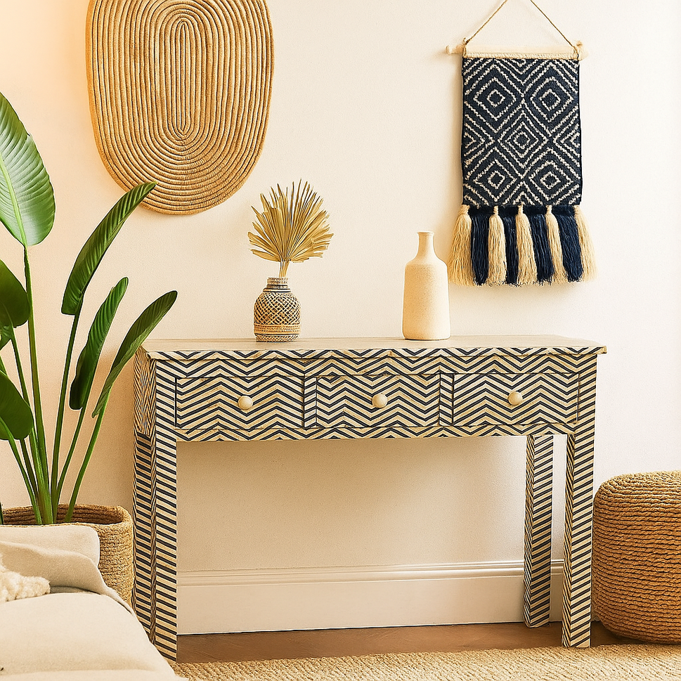 Vanya Bone Inlay Console Table