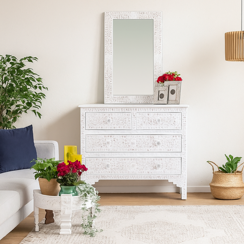 Colin Mother of Pearl Inlay Chest of Drawer