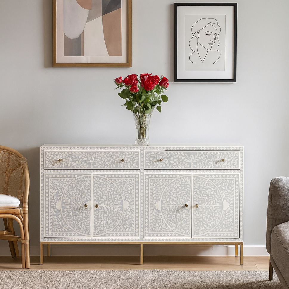 Eleyana Bone Inlay Chest of Drawer