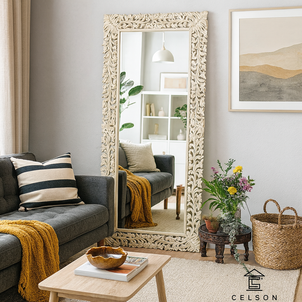 Danya Wooden Carved Mirror