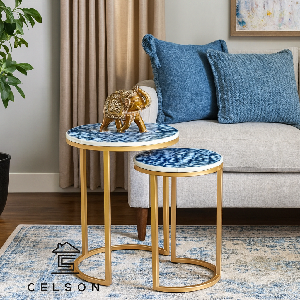 Omar Mother of Pearl Inlay Nesting Table Set