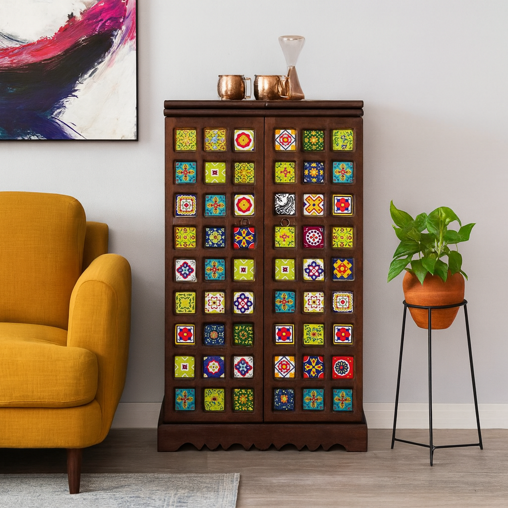 Jane Tile Bar Cabinet