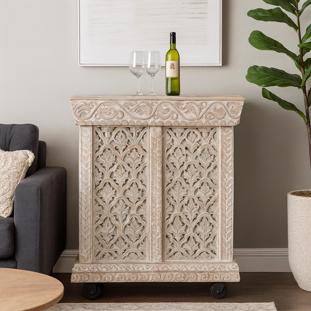 David Wooden Bar Cabinet