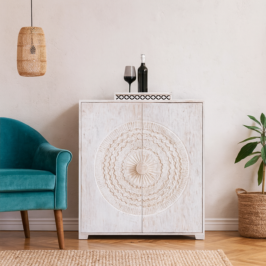 Asbert Wooden Bar Cabinet