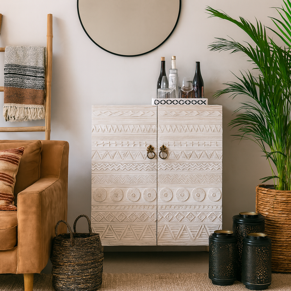 Zoe Wooden Bar Cabinet
