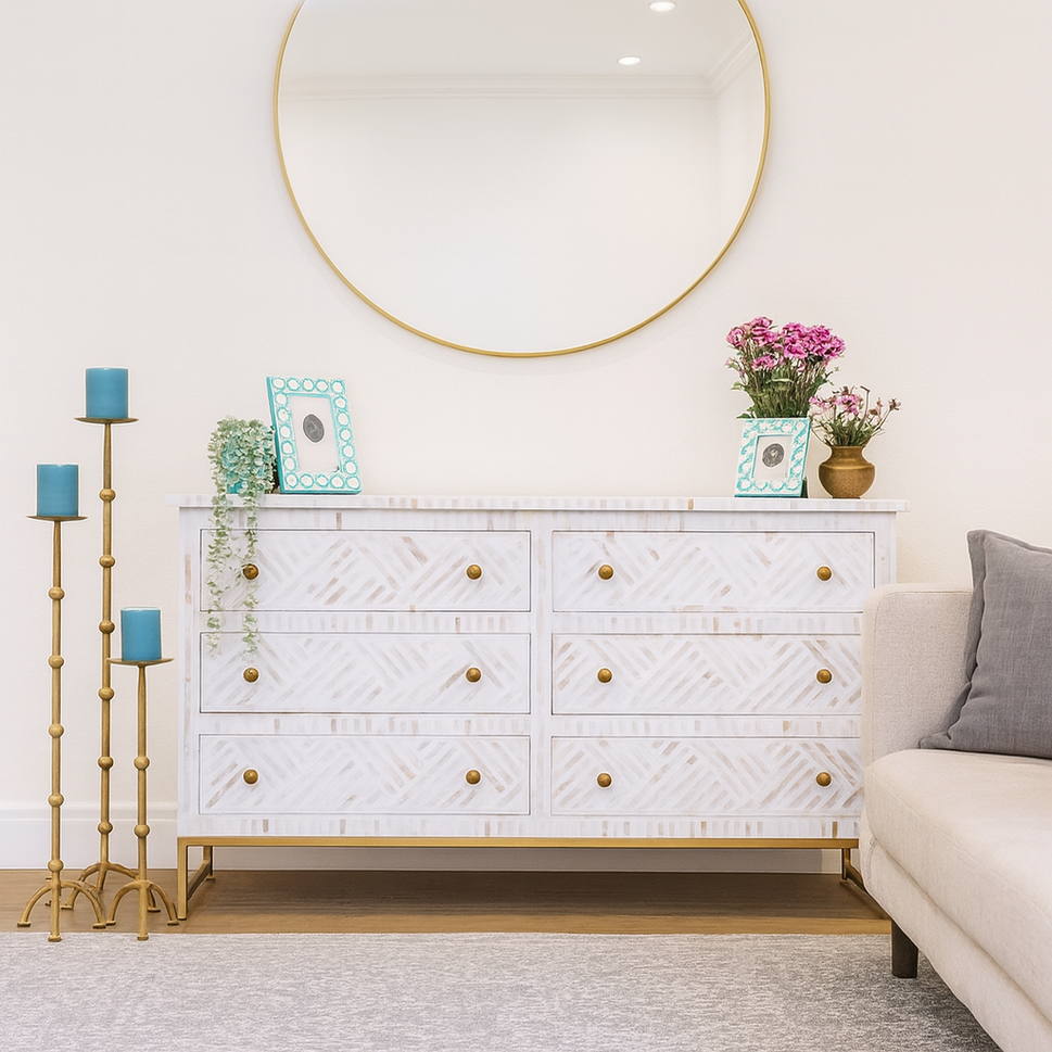 Gabi Mother of Pearl Inlay Dresser