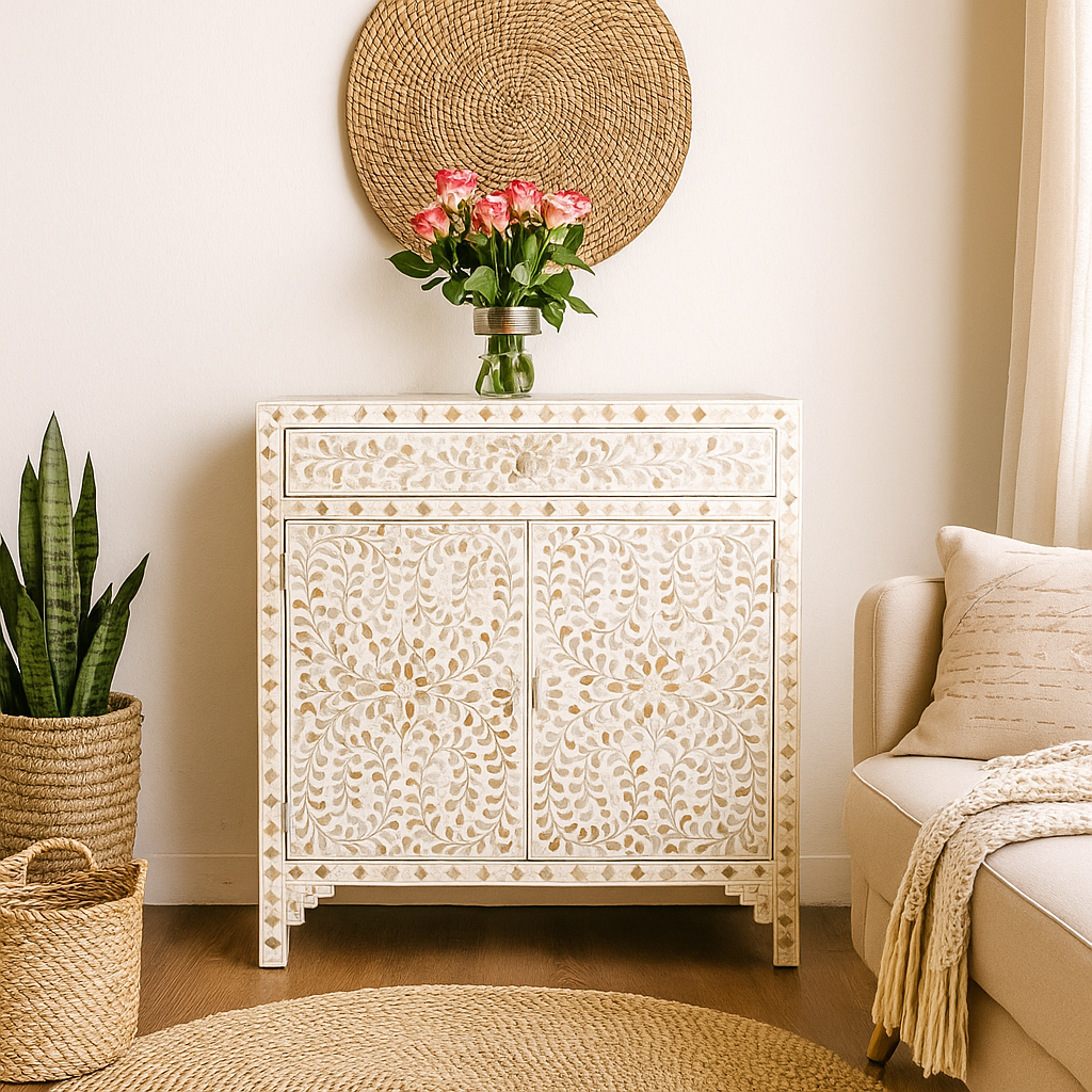 Biba Mother of Pearl Inlay Cabinet