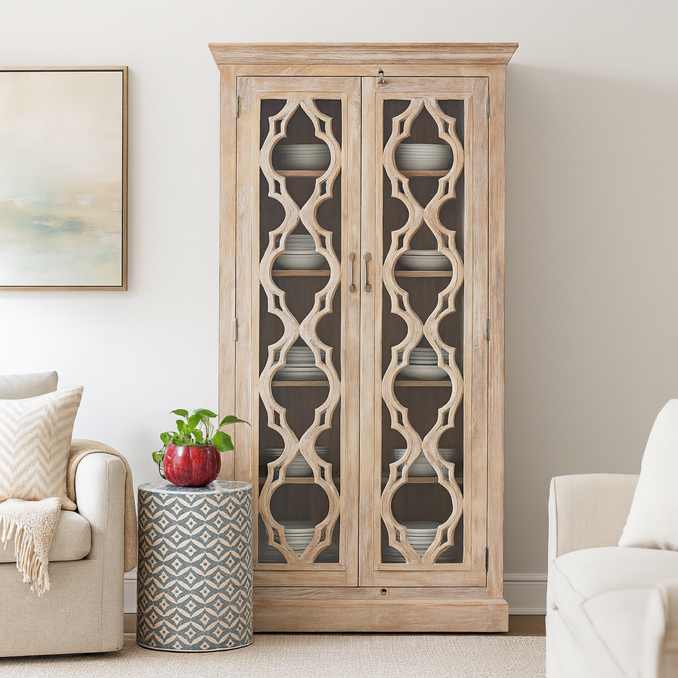 Devki Carved Bookcase