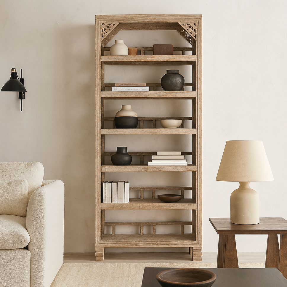 Paul Carved Bookshelf