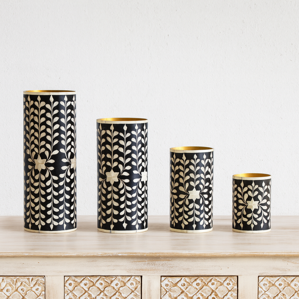 Winslet Bone Inlay Vase