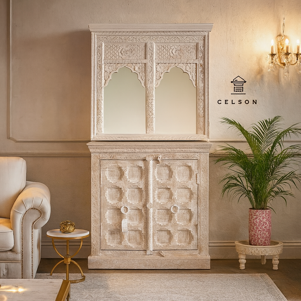 Sandra Carved Wooden Cabinet
