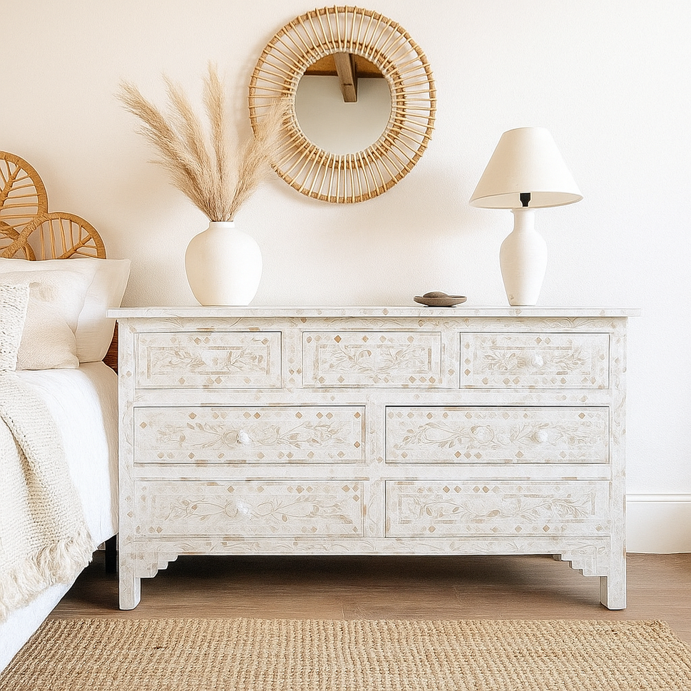 Evan Mother of Pearl Inlay Dresser