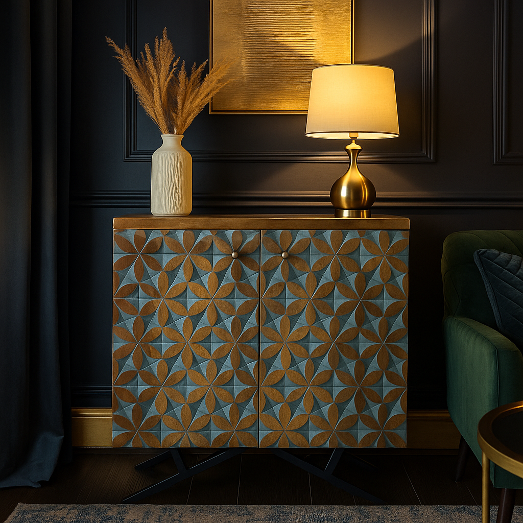 Sofia Carved Wooden Chest