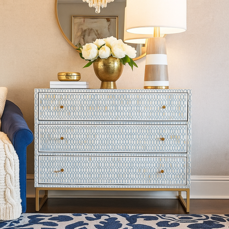 Hardie Bone Inlay Chest of Drawer