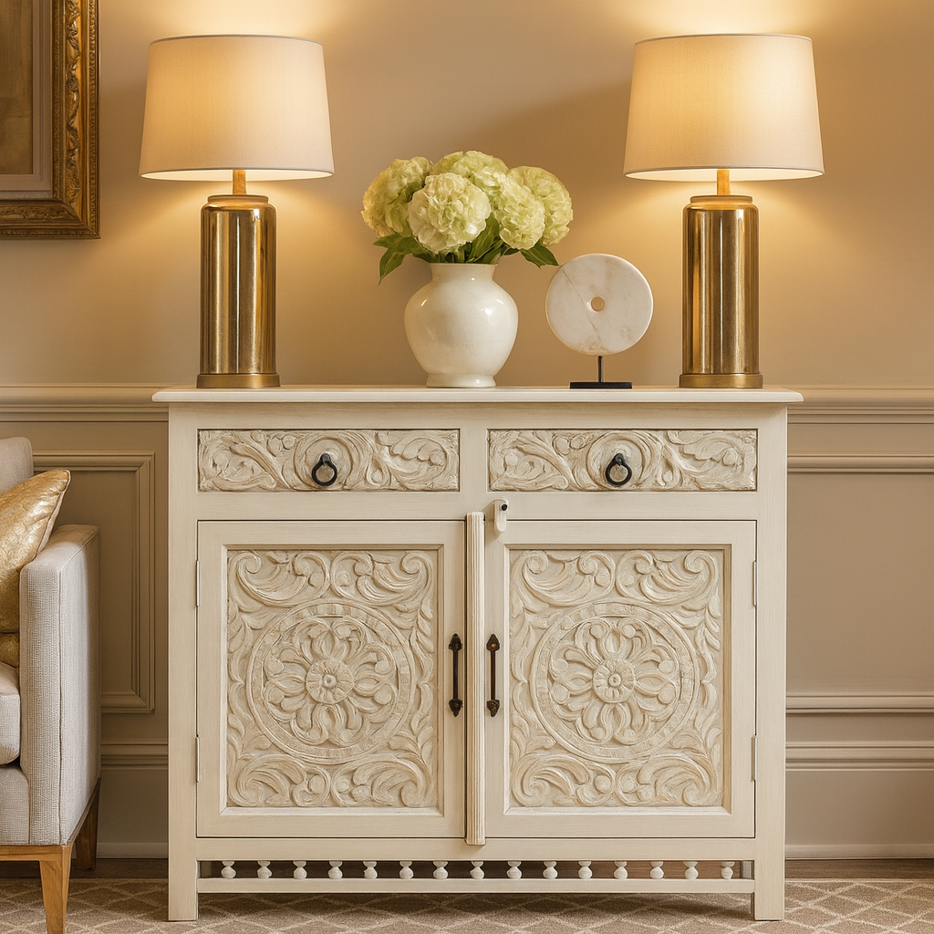 Anokhi Carved Wooden Cabinet