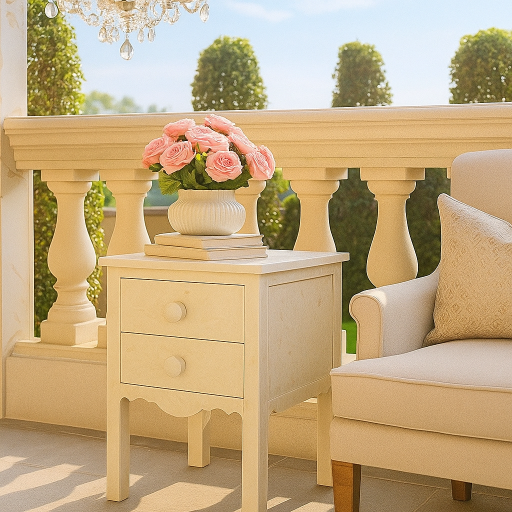 Marie Bone Inlay Bedside