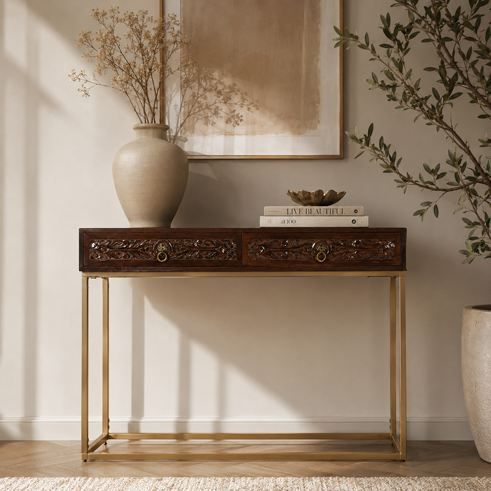 Lavie Hand Carved Console Table