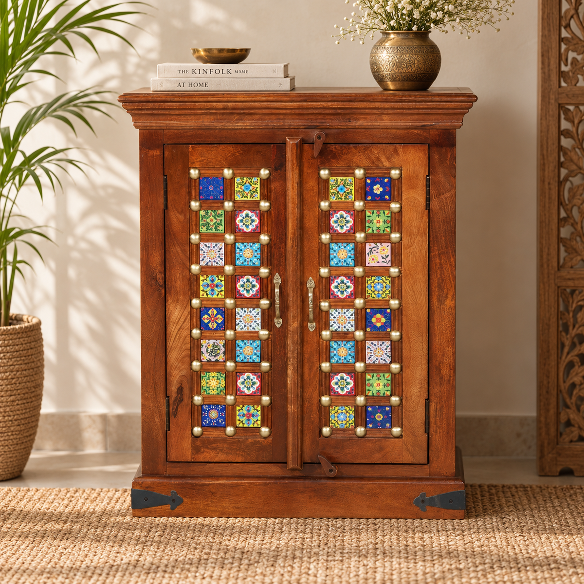 Rocky Hand Carved Cabinet