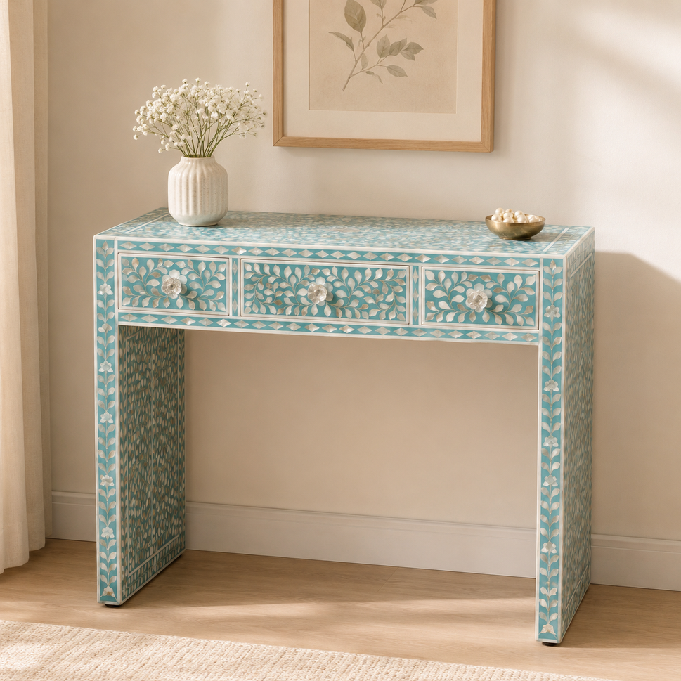 Jenny Mother of Pearl Inlay Console Table