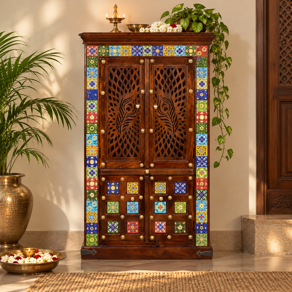 Sunita Hand Carved Wooden Mandir