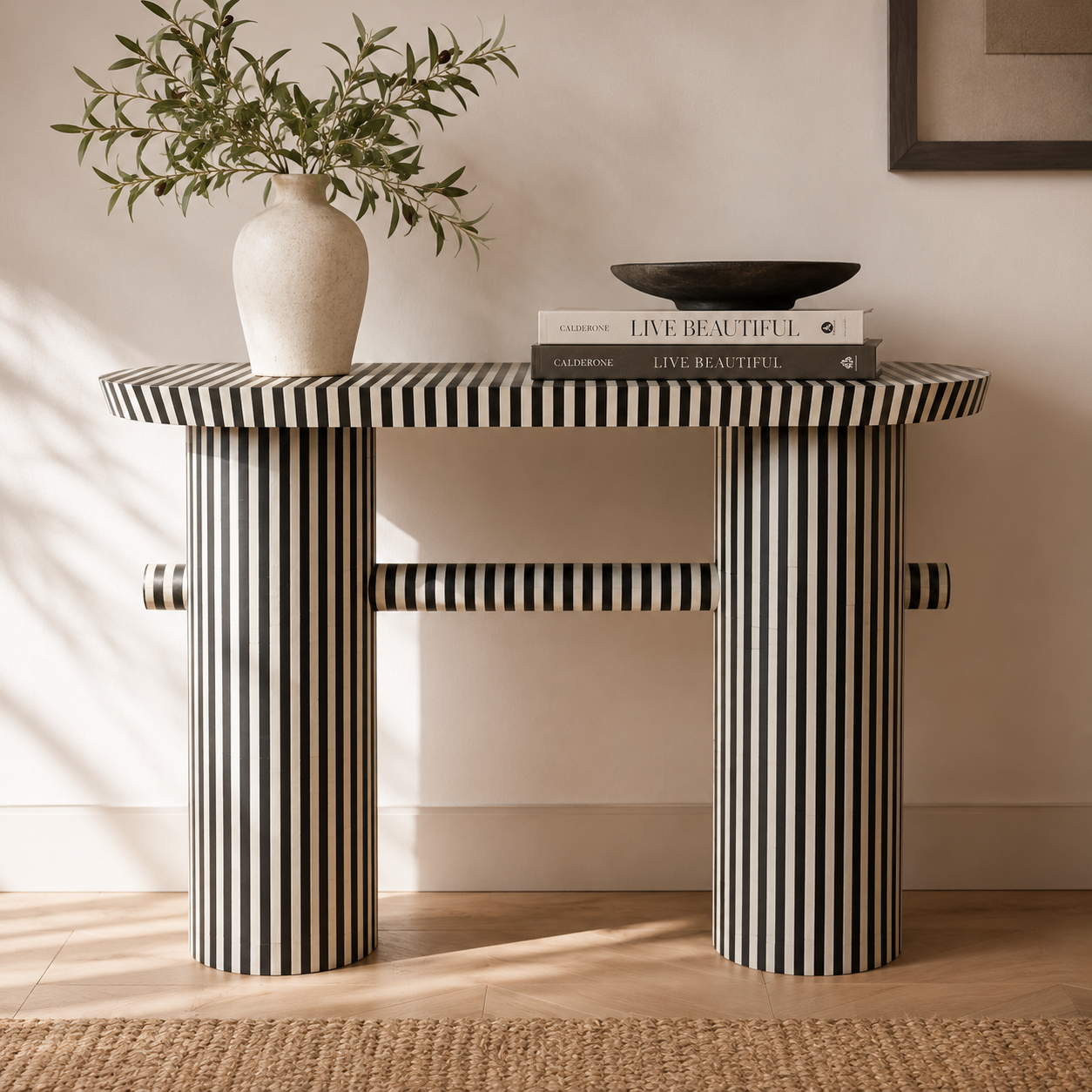 Ziva Bone Inlay Console Table