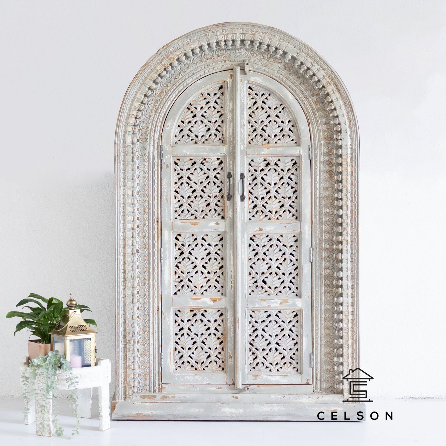 Gemma Hand Carved  Almirah