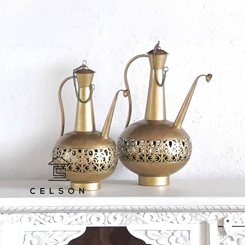 Sofia Antique Brass Lantern