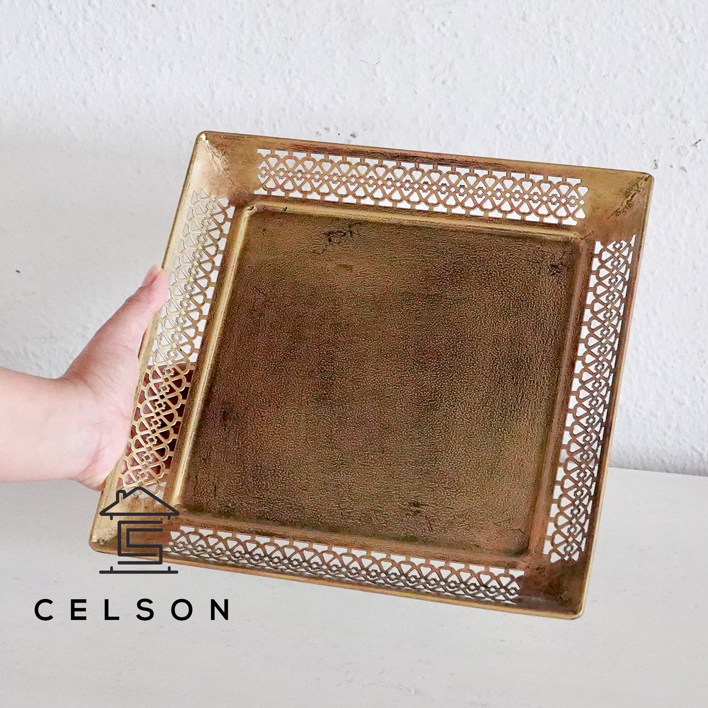 Ember Brass Finish Tray