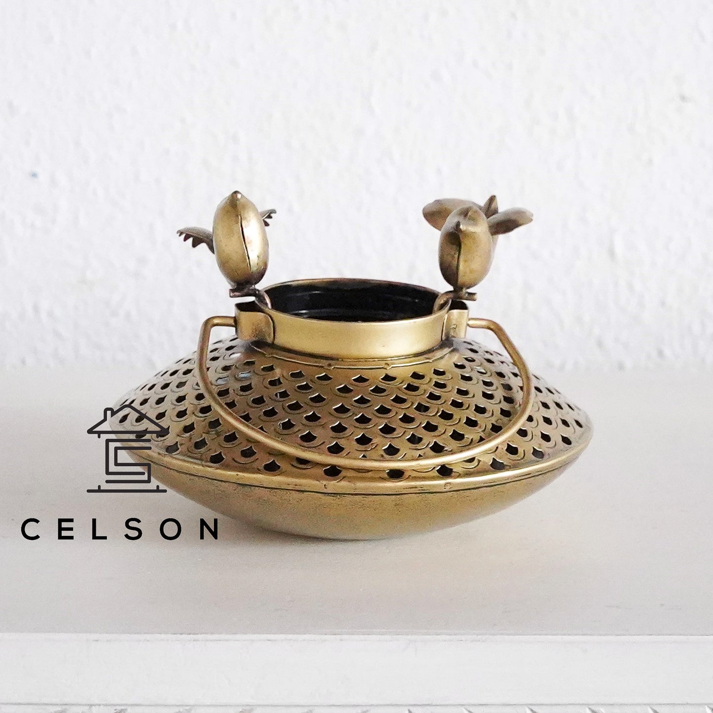 Theo Antique Brass Lantern